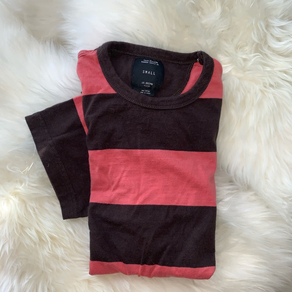10.Deep | Heavy cotton striped Crew - Picture 9 of 10